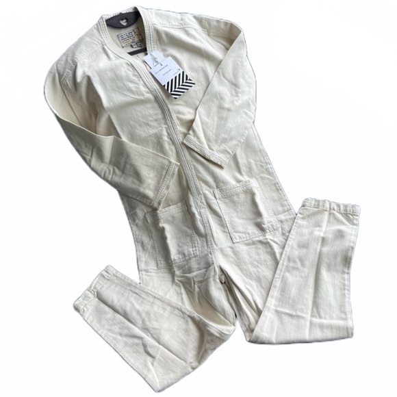 Free People x Sandrine Rose Kimono style Jumpsuit Size XS in Off-White. NWT - Picture 4 of 9